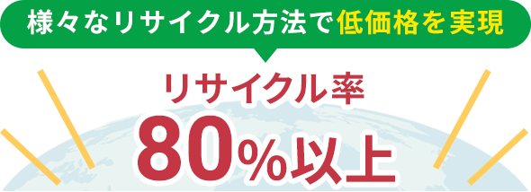 なリサイクル方法で低価格を実現